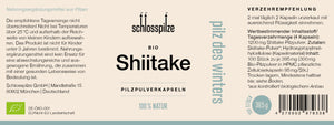 Bio Shiitake Pilzpulverkapseln | 100 Stk